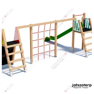 Mászókás csúszda hálóval