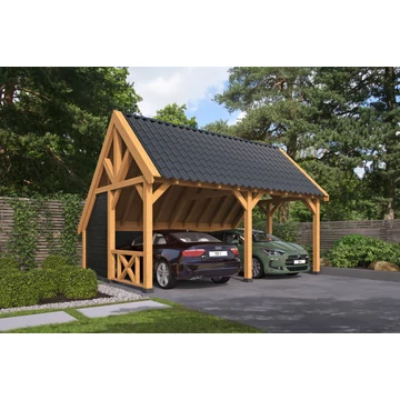 Ferde tetős kocsibeálló-TYP02- XXL méret fekete