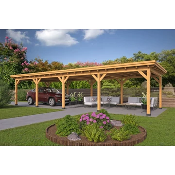 Kombinált kocsibeálló terasszal -TYP09- XL méret