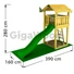 Kép 2/3 - Kerti játszótér - Jungle Gym Cottage játszótorony – kerti fa játszótér 
